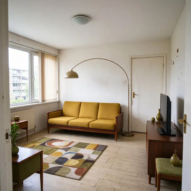 Mid-century modern living room