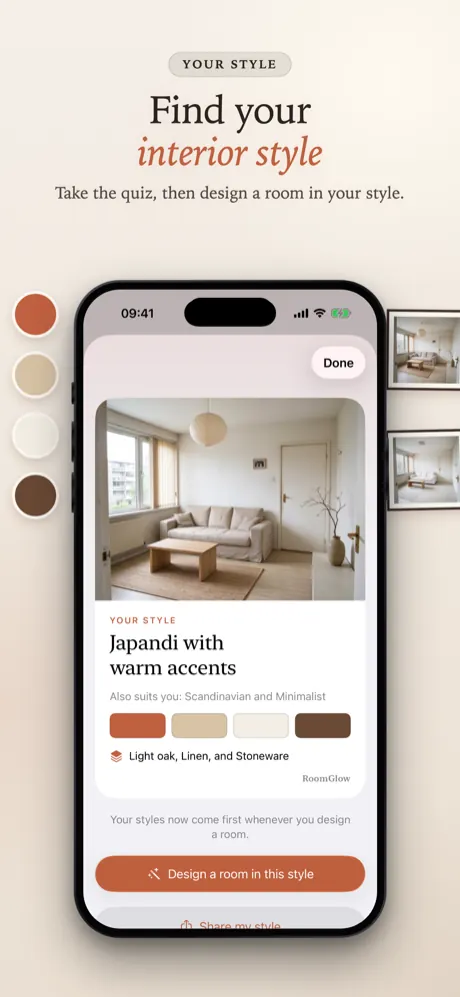 Style quiz result: Japandi with warm accents